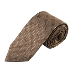 新品 グッチ GUCCI ネクタイ GGパターン ブラウンアンドベージュ