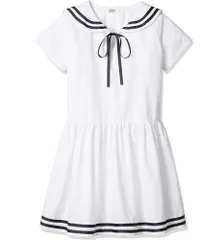 女の子 ワンピース ドレス 海兵風 セーラータイプ 可愛い シンプル フォーマル