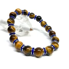 タイガーアイ パワーストーン ブレスレット  8mm （ダークブルー）メンズ・レディース　男性・女性　数珠ブレス　開運 [21] 天然石