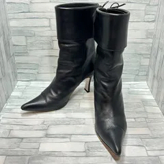 【美品】REBECCA TAYLOR　ショートブーツ　レザー　ブラック　24㎝のサムネイル