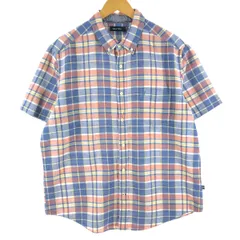 古着 ノーティカ NAUTICA 半袖 ボタンダウン チェックシャツ メンズXL/eaa359653