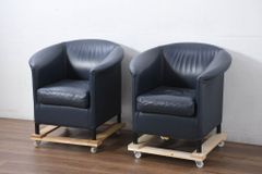 ★事前問合せ必須★ WITTMANN ヴィットマン Paolo Piva パオロ ピーヴァ Aura Armchair オーラ アームチェア 一人掛けソファ 中古 本革 レザー 2脚セット アームチェア リペア+発送まで3週間前後 R-081185
