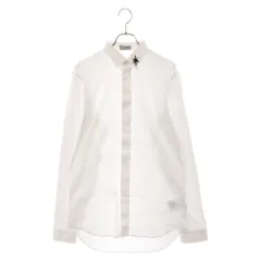 Dior HOMME (ディオールオム) 14AW ビジューデザイン 比翼ボタン 長袖シャツ ホワイト 433C529W1535のサムネイル
