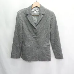 ◇ ⊇ NATURAL BEAUTY BASIC 肩パット付き 長袖 ジャケット サイズS グレー レディース E  【1409240046196】