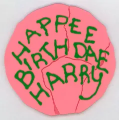 【中古】コースター バースデーケーキ 「フラットガシャポン ハリー・ポッター ラバーコースター」