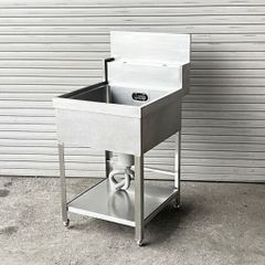 1槽シンク W600×D720×H850+350 ステンレスシンク 流し台 業務用 中古 厨房　※お急ぎの方注意