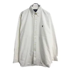 RALPH LAUREN ラルフローレン BLAKE ボタンダウンシャツ ホワイト(メンズ L)中古 古着 U6579