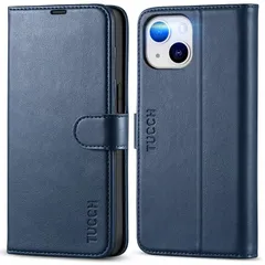 TUCCH iphone14 対応 ケース 手帳型 Phone 14 ケース 手帳型 カード収納 スタンド機能 高級PU合皮 マグネット [RFIDブロッキング] アイフォン14 財布型 スマホケース(iPhone 14 6.1インチ 対応) ダークブルー 0
