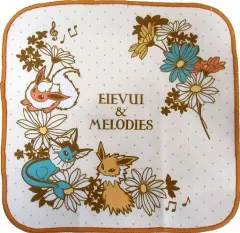 【中古】タオル・手ぬぐい(キャラクター) ブースター＆シャワーズ＆サンダース(花) プリントハンドタオル 「一番くじ Pokemon EIEVUI＆MELODIES」 F賞