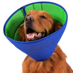 エリザベスカラー 犬 ソフト 軽量 通気性抜群 リバーシブル メッシュ素材 術後ケア 傷舐め防止 噛み癖 引っかき対策 食事しやすい 水飲みOK ストレス軽減 洗濯可 大型犬 中型犬 小型犬対応 柔らかい 介護ケア 散歩OK 多頭飼いにもおすすめ