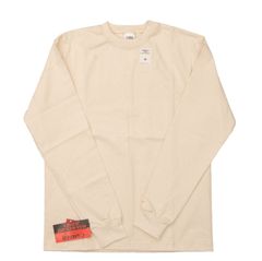 CAMBER 8oz LONG SLEEVE T-SHIRT NO POCKET NATURAL
