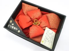 【京松】リサイクル着物 和装小物 和雑貨 風呂敷 四つ葉結び 箱入 kyo7w07-738