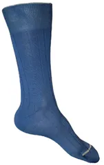 【新品 / 未使用】ADRIAN(アドリアン) フィロスコッチアコットン使用ソックス（ブルー）イタリア製