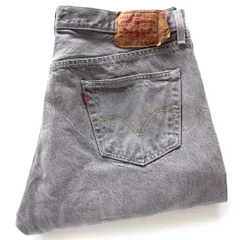 メキシコ製 Levi'sリーバイス 501 ブリーチ飛び 先染め グレーデニムパンツ W38★SDP3914 ジーンズ ストレート カラー