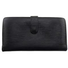 希少 新型 カード8枚 ヴィトン エピ ヴィエノワ 二つ折り がま口 財布 黒 LOUIS VUITTON ルイ・ヴィトン がま口財布 二つ折り