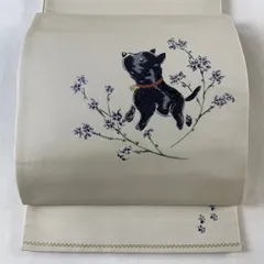 238R 袋帯洒落袋紬犬お太鼓柄似Z 238R 袋帯洒落袋紬犬お太鼓柄似Z