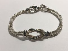 【管理番号146】 TIFFANY＆Co. ティファニー  ダブルループ　ブレスレット  SV925 シルバー925 全長約19㎝