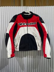 アルパインスターズ バイクジャケット 黒/赤/白 - メルカリ