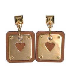 HERMES エルメス アスドゥクール ハート ピアス アクセサリー ブルー系