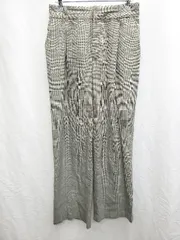 ◇ GLOBAL WORK グローバルワーク チェック ワイド パンツ サイズL グレー マルチ レディース P  【1407100024537】