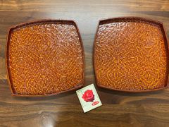 籃胎漆器（らんたいしっき）お盆　2枚  セット