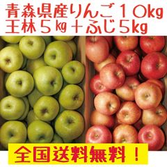 青森県産りんご10kgセット 王林5kg、サンふじ５ｋｇ　お得セット