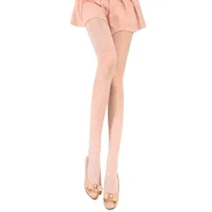 ドット柄ストッキング　アイボリ　ドット　ストッキング　白 パンスト　アイボリーストッキング　タイツ　大人用　ドット柄タイツ　透け感　レディース　タイツ　フリーサイズ　女性