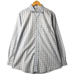 古着 ブルックスブラザーズ Brooks Brothers Est.1818 ワイドカラー 長袖 コットンチェックシャツ メンズL相当/eaa567416