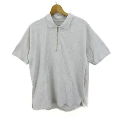 カルバンクラインジーンズ ポロシャツ トップス 半袖 ハーフジップ ゴルフウエア メンズ Lサイズ グレー Calvin klein Jeans 【中古】
