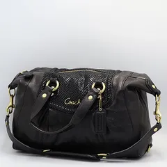 良品 COACH コーチ 2WAYショルダーバッグ ハンドバッグ ブラック レザー F19247 レディース SGN 2000000 NSK