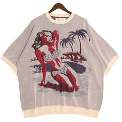 未使用品 DAIRIKU(ダイリク) スイミングガール プルオーバー ニット 半袖 セーター サイズF 古着
