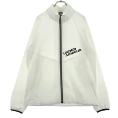 美品 UNDER ARMOUR アンダーアーマー 長袖 ウインドブレーカー M ホワイト メンズ 古着