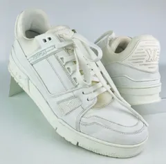 LOUIS VUITTON★ルイヴィトン・トレーナーライン メンズ レザー切替し エンボス加工ブランドロゴLV スニーカー 2021年モデル(8)イタリア製 ブランド メンズ靴 カジュアル