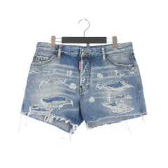 ディースクエアード DSQUARED2 23AW ダメージデニム ショートパンツ ショーツ 48 インディゴ S74WU0800 国内正規