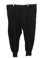 Yohji Yamamoto POUR HOMME ヨウジヤマモト プールオム DROP CROTCH TAPERED TROUSERS リブパンツ ブラック 3 HD-T06-077のサムネイル