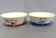【中古】皿・茶碗 レッド＆ブルー リラックマカジュアル ペアボウルセット 「リラックマ」