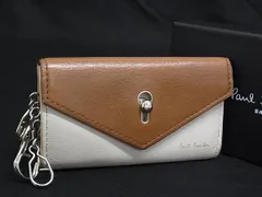 Paul Smith ポールスミス PWD860 レザー 4連 キーケース 鍵入れ レディース メンズ ブラウン系×ベージュ系 DJ3763のサムネイル