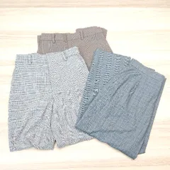 ◇ 《 UNIQLO ユニクロ まとめ売り3点セット サイズS グレンチェック テーパード パンツ/スカート レディース 》 E  【1309040059528】