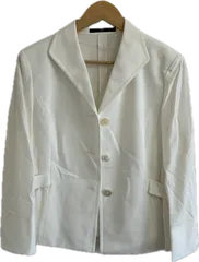 B049 DAKSダックス　テーラードジャケットアウター　ホワイト　レディース　15ABRサイズ