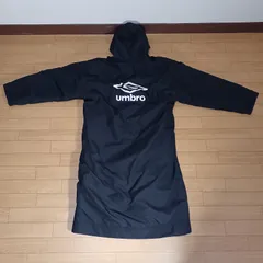 UMBRO アンブロ 90s ヴィンテージ 刺繍ロゴ ダブルダイヤ ベンチコート ブラック 裏ボア ロングコート 中綿 防寒 保温 スポーツウェア サッカー フットサル アウター メンズ レディース ユニセックス レトロ ストリート 古着 美品 希少モデル