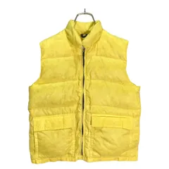 90s frost line kit zip-up lemon yellow down vest