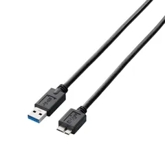 【在庫セール】オス) スタンダード microB to オス 0.5m A (USB ブラック USB3.0 【microB】 USB3-AMB05BK USBケーブル エレコム