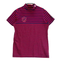 サイズ：1 PEARLY GATES パーリーゲイツ  モックネック 半袖Tシャツ ボーダー柄 レッド系 [240101467146] ゴルフウェア レディース ストスト