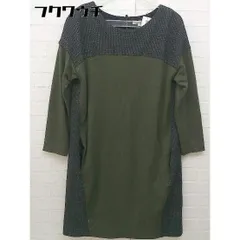 ◇ fredy emue フレディ エミュ 切り替え 長袖 ミニ ワンピース サイズ38 グレー系 グリーン系 レディース 【中古】 【1103240012129】のサムネイル