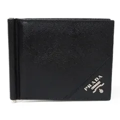 極美品 PRADA プラダ マネークリップ 傷付ける サフィアーノ