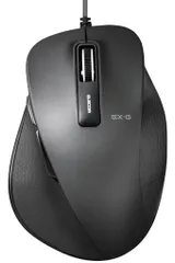 エレコムマウス有線Lサイズ5ボタン(戻る・進むボタン搭載)静音BlueLED握りの極みブラックM-XGL10UBSBK