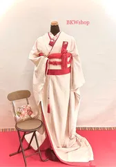 販売直売新商品 花嫁 打掛用 はこせこセット ふくれ鹿の子 市松 模様 赤色 (国産品) (受注生産・納品まで約２～３週間) その他