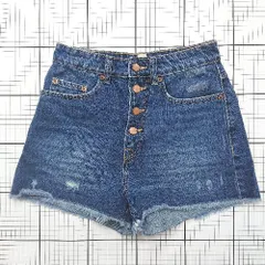 ◇ Φ ROXY ロキシー デニム系 デニムショートパンツ サイズ26 ブルー系 レディース E  【1508200029566】