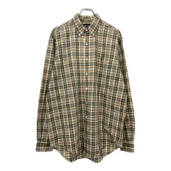 90年代 RALPH LAUREN ラルフローレン ボタンダウン 長袖シャツ チェック マルチカラー(メンズ 16 1/2)中古 古着 U8617