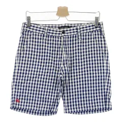 サイズ：S ROUGH&SWELL ラフアンドスウェル  ストレッチハーフパンツ チェック柄 レッド系 [240101526369] ゴルフウェア メンズ ストスト